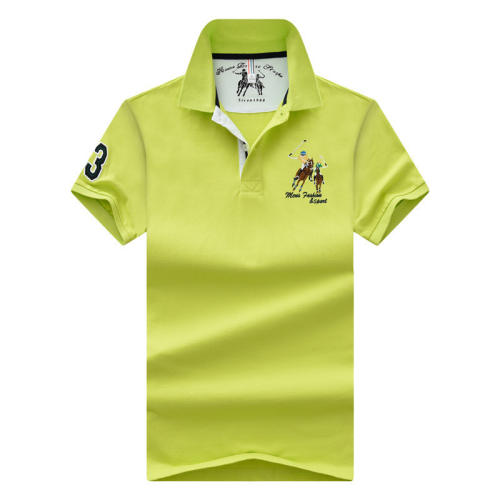 Green Polo Shirt Cotton Short Sleeve T-shirts Men Lapel Loose Tops PQ2020J