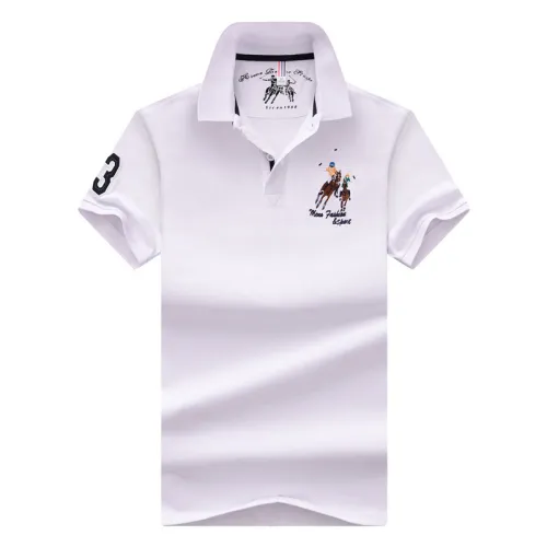 White Cotton Short Sleeve T-shirt Men Lapel Loose Tops Summer Polo Shirt PQ2020C