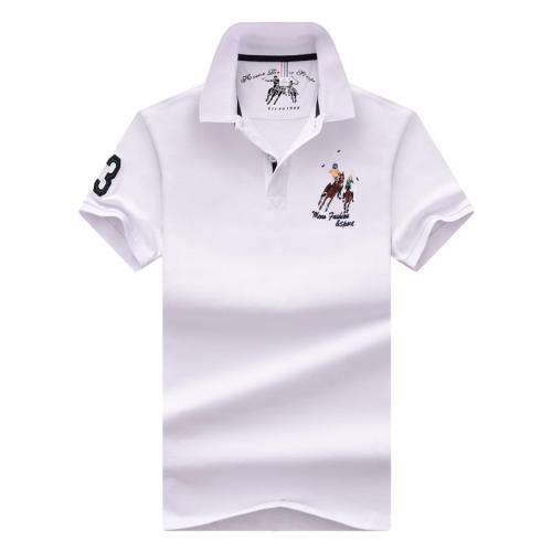 White Cotton Short Sleeve T-shirt Men Lapel Loose Tops Summer Polo Shirt PQ2020C