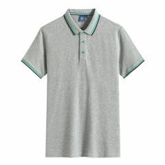 White Summer Cotton T-shirts Lapel Team Work Clothes Short Sleeve Polo Shirt PQ2005C