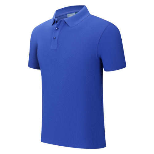 Blue High Quality Cotton Lapel T-shirt Advertising Shirt Work Tops Polo Shirt PQ2001H