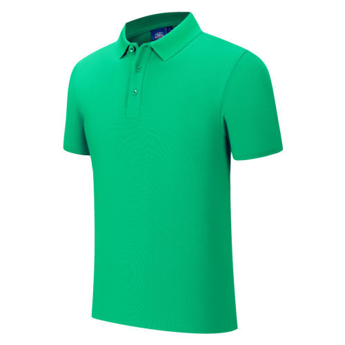 Light Blue Advertising Shirt Work Tops Polo Shirt High Quality Cotton Lapel T-shirt PQ2001J