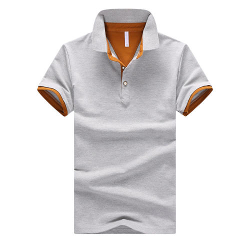 Solid Color Summer Tops Short Sleeve Men Polo Shirt Trend Lapel T-shirt PQ501G