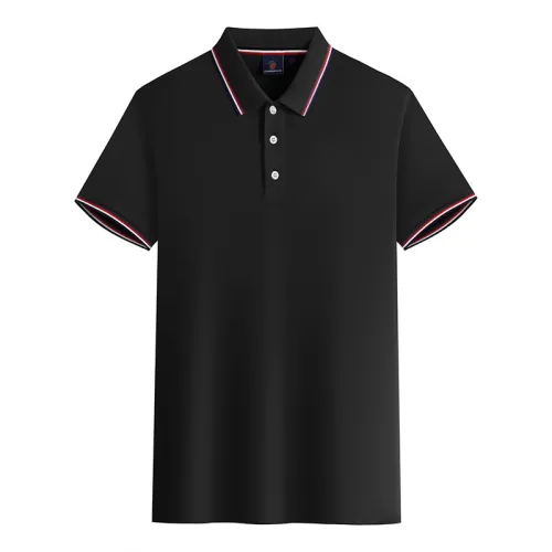 Black HAVVA PIQUE Cotton Work Clothes T-shirt Custom Men Polo Shirts PQ8538A