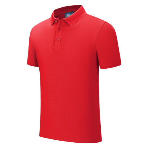 Red High Quality Cotton Lapel T-shirt Advertising Shirt Work Tops Polo Shirt PQ2001D