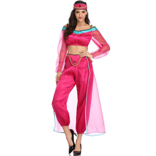 Fairy Tale Aladdin Magic Lamp Cosplay Costume Halloween Princess Costume PQMR1841B