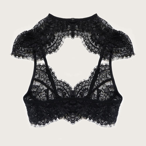 Sexy Eyelash Lace Bra With Shorts Women Erotic Lingerie Sets PQZT266A