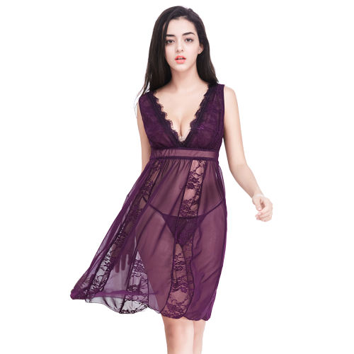 Plus Size Sexy Sleepwear Lace Babydoll Lingerie For Women PQYM7815B