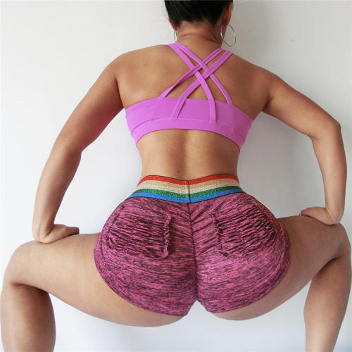 Women High Waist Sexy Sport Shorts Yoga Fitness Leggings PQ9069A