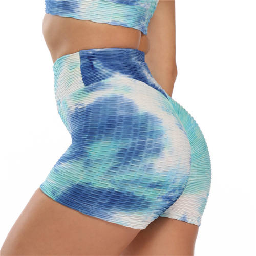 High Waist Sexy Sport Leggings Women Tie-Dyed Fitness Shorts PQ9616F
