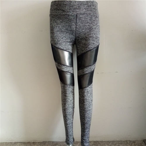 Mesh Panelled Patchwork Black Sexy Workout Trousers PQYS1095B