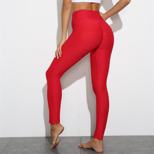 Running Fitness Leggings Fashion Yoga Pants Jacquard High Waist Sport Pants PQ7296B