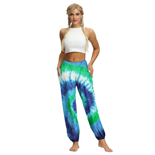 Women Harem Hippie Pants Digital Print Yoga Leggings PQYCI-056