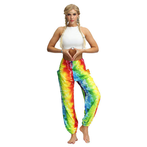 Women Harem Hippie Pants Digital Print Yoga Leggings PQYCI-057