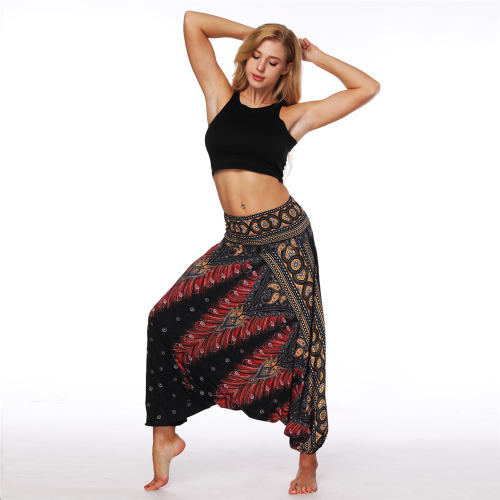 Digital Printing Hippie Harem Pants Women Yoga Leggings PQYCL-004