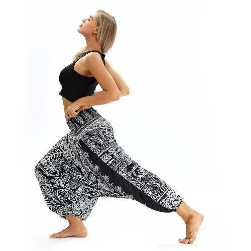 Digital Print Harem Hippie Pants Women Yoga Leggings PQYCL-028