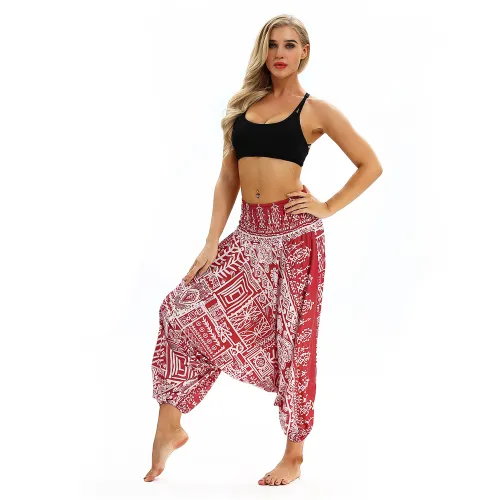 Digital Print Harem Hippie Pants Women Yoga Leggings PQYCL-027