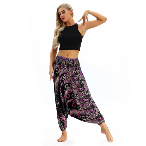 Women African Print Yoga Leggings Harem Hippie Pants PQYCL-044