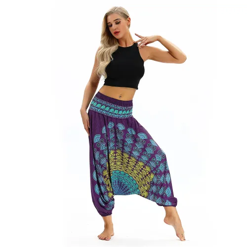 Harem Hippie Pants Women African Print Yoga Leggings PQYCL-046