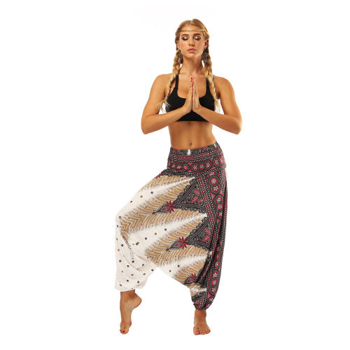 Digital Printing Hippie Harem Pants Women Yoga Leggings PQYCL-002