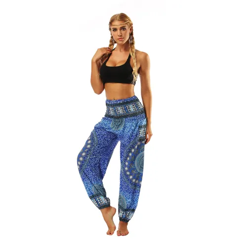 Women Digital Print Harem Yoga Hippie Pants PQYCI-007