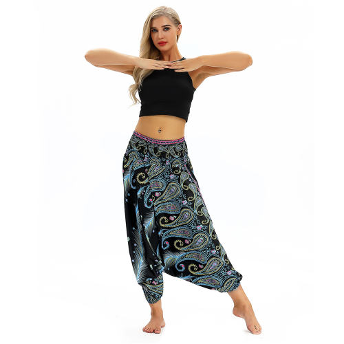 Women African Print Yoga Leggings Harem Hippie Pants PQYCL-043