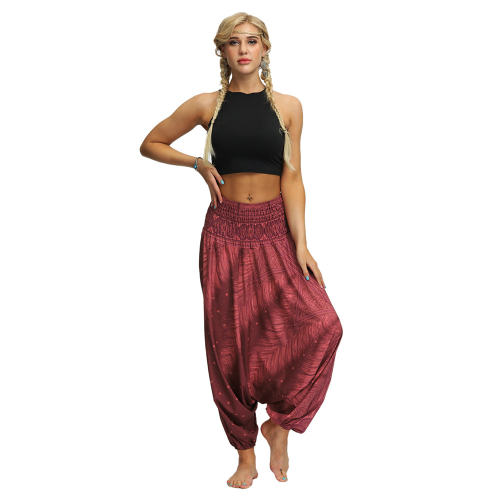 Women Digital Print Dance Wear Harem Yoga Hippie Pants PQYCL-054
