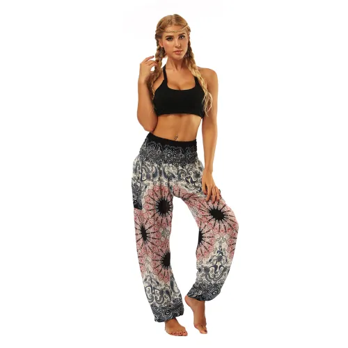 Women Digital Print Harem Yoga Hippie Pants PQYCI-010