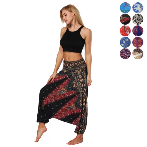 Digital Printing Hippie Harem Pants Women Yoga Leggings PQYCL-005