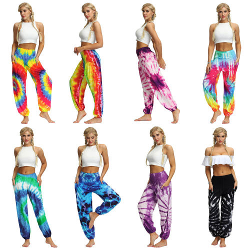 Women Harem Hippie Pants Digital Print Yoga Leggings PQYCI-054