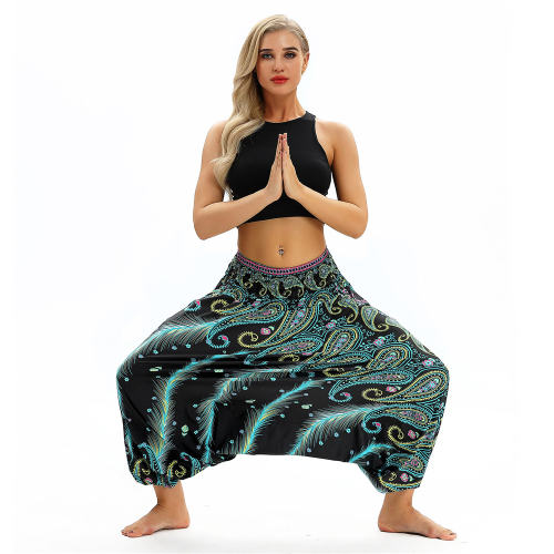 Women African Print Yoga Leggings Harem Hippie Pants PQYCL-041