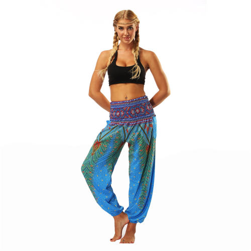 Women Digital Print Harem Yoga Hippie Pants PQYCI-002