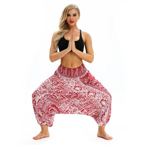 Digital Print Harem Hippie Pants Women Yoga Leggings PQYCL-027