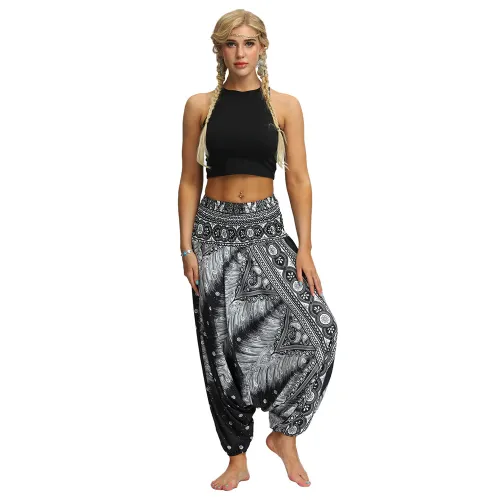 Women Digital Print Dance Wear Harem Yoga Hippie Pants PQYCL-059