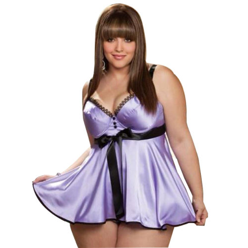 Sexy Valentine Sleepwear Satin Babydoll Lingerie For Women PQYM7085B