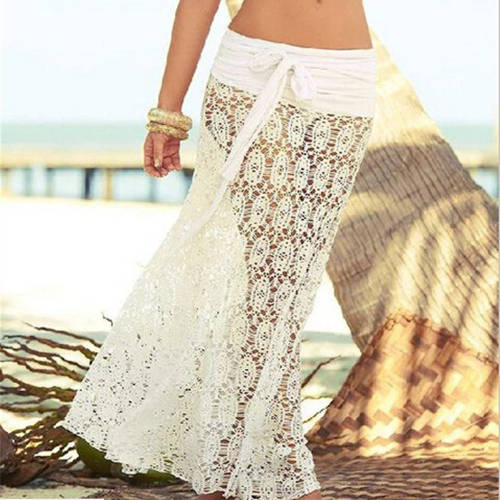 White Sexy Lace Beach Cover-ups for Women Beach Dress PQ66861A