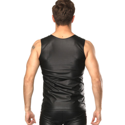 Faux Leather Vest For Men Steampunk Tops PU Club Wear PQLKN943