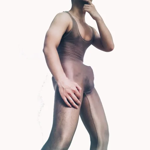 Spandex Mesh Bodystockings Men Fetish Pantyhose SexyClub Lingerie PQLK996
