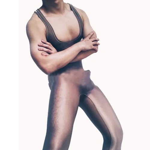 Spandex Mesh Bodystockings Men Fetish Pantyhose SexyClub Lingerie PQLK996