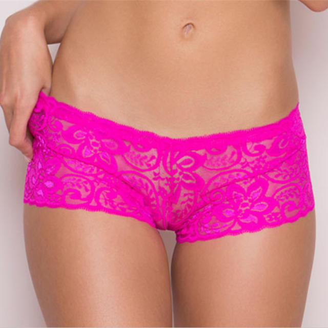Lace Home Shorts Valentine Day Underwear For Women Sexy Mesh Panties PQLK1108E