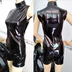 Wetlook Fetish Bodysuit For Men Steam Punk PVC Club Wear PQLK1098