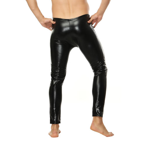 Faux Leather Wetlook Trousers Steampunk PVC Club Pants For Women PQLK930