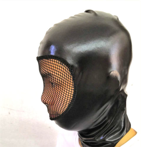 Wetlook PVC Night Club Head Wear Mesh Fetish Steampunk Mask PQLKN993