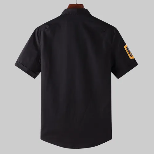 Light Blue Summer Casual Shirts Short Sleeve Men Fashion Tops PQ18006E