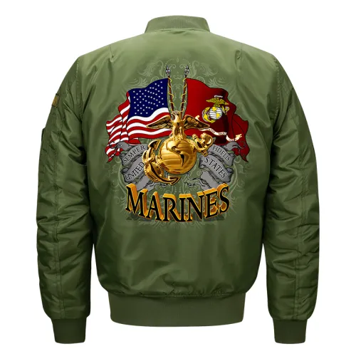 Army Green Male Flying Suit Men's Sport Jacket Plus Size Casual Baseball Wear PQ718C