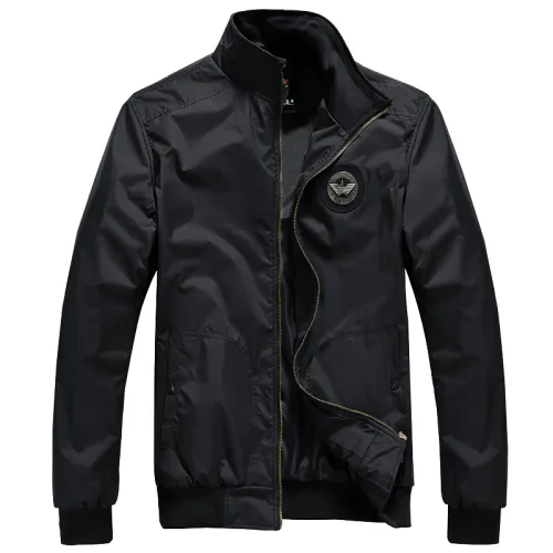 Black Fashion Pilot Jacket Plus Size Spring Wear Men Sport Coat PQ1211A