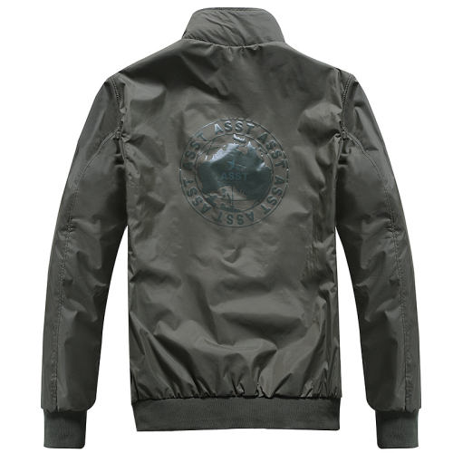 Grey Fashion Pilot Jacket Plus Size Spring Wear Men Sport Coat PQ1211B