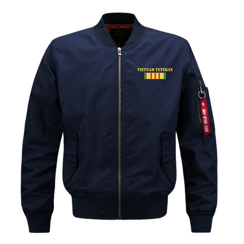 Dark Blue Plus Size Sport Coat Casual Pilot Jacket Men's Baseball Wear PQM720C