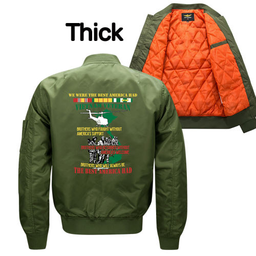 Army Green Plus Size Casual Baseball Wear Pilot Jacket Men's Sport Coat PQM882B