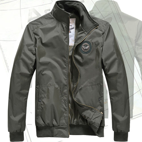 Black Fashion Pilot Jacket Plus Size Spring Wear Men Sport Coat PQ1211A